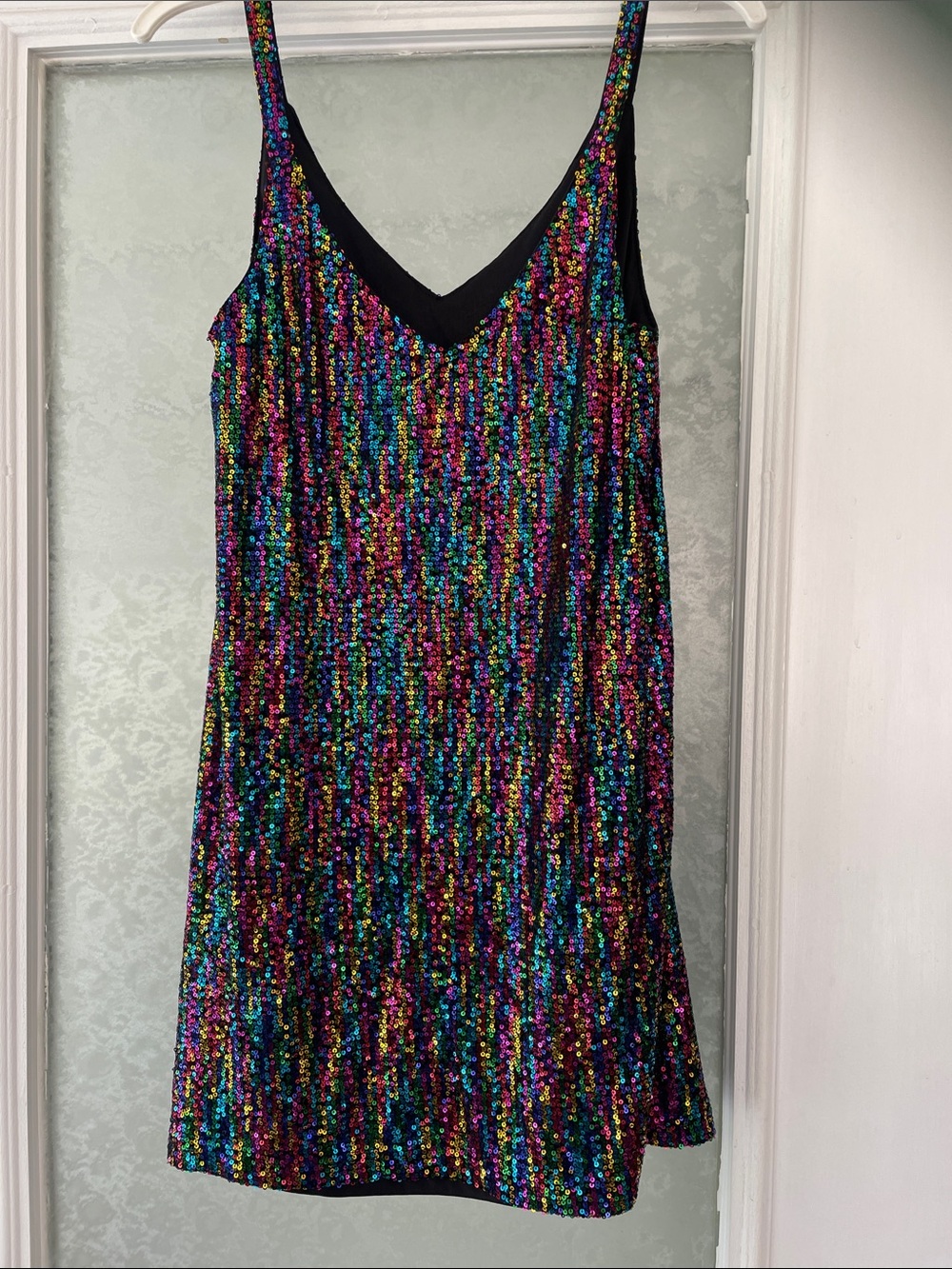 Sequin Slip Dress in Multi-Color